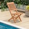 Costway Patio Folding Chair Indonesia Teak Wood Slatted Seat Natural Portable Outdoor